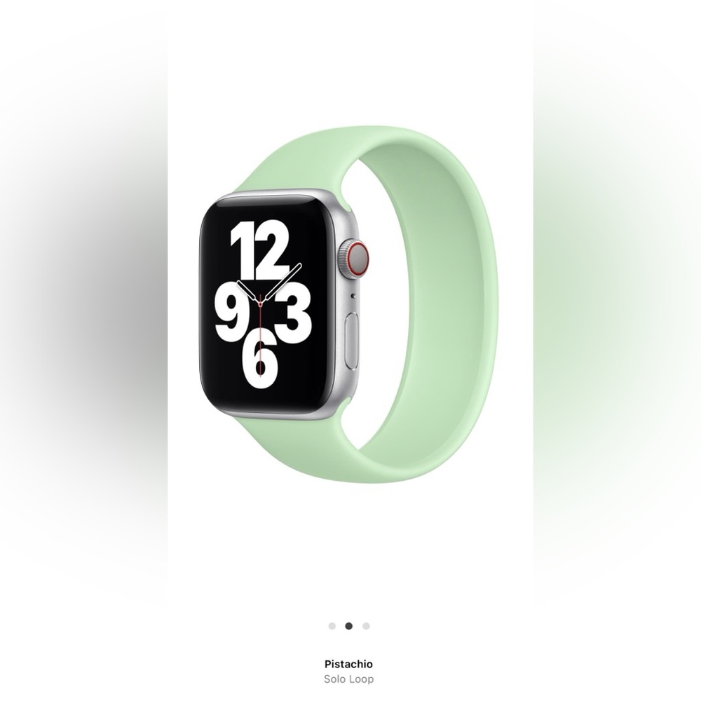 Apple Watch Band Solo Loop, Size 8 for Small Face Watch 38mm 40mm 41mm Pistachio - Picture 13 of 14